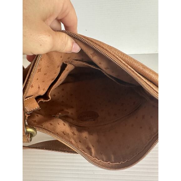 Fossil Morgan Traveler Brown Leather Crossbody Shoulder Bag - Picture 6 of 13